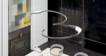 MOON-Modul-Deckenleuchte für hohe Räume in Büroambiente